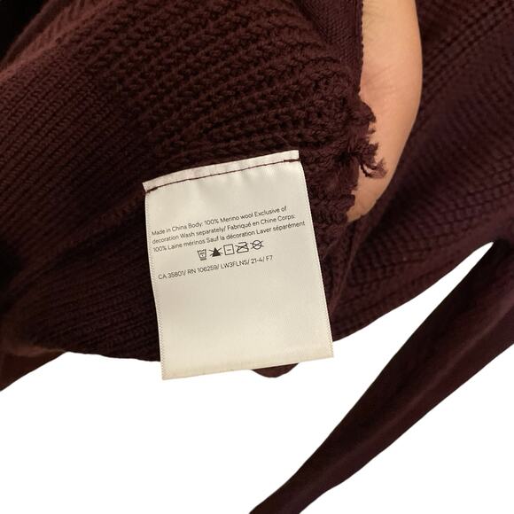 Lululemon Burgundy Merino Wool Pullover Sweater Size 6 - Picture 7 of 9
